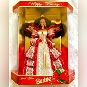 1997 10th Anniversary Holiday Barbie RARE Mistake. NIB. box misprints